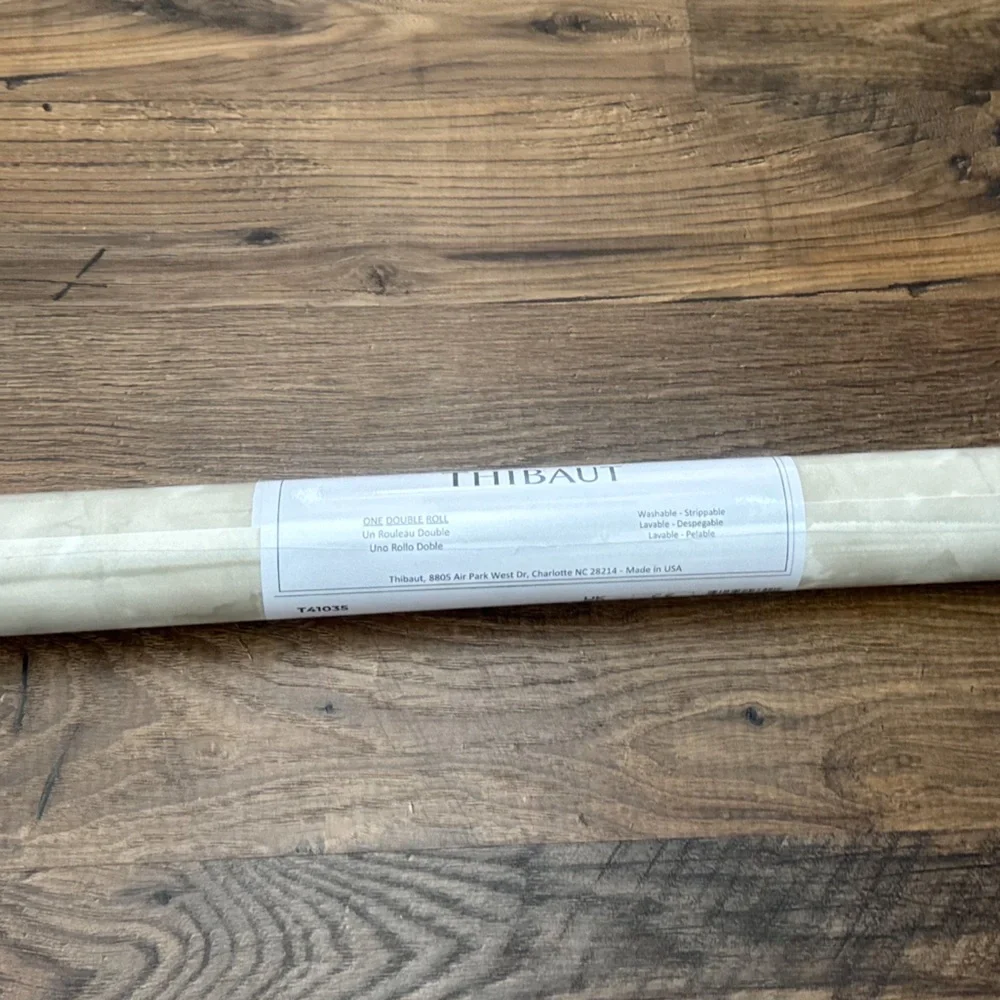 NWT THIBAUT Wallpaper T41035 Illusion Natural 1 Double Roll Sealed Non Woven
